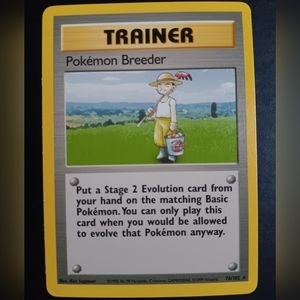 Pokemon Breeder Pokemon Card - Base Set - 76/102 Rare Non-Holo